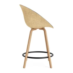 Silla asiento tapizado Mat Bar Armchair 65 cm, Ultra 41599-hemp-beech-black steel*Normann Copenhagen Best