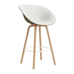 Silla asiento tapizado Mat Bar Armchair 75 cm, Hallingdal 110-seaweed-beech-cream steel*Normann Copenhagen Clearance