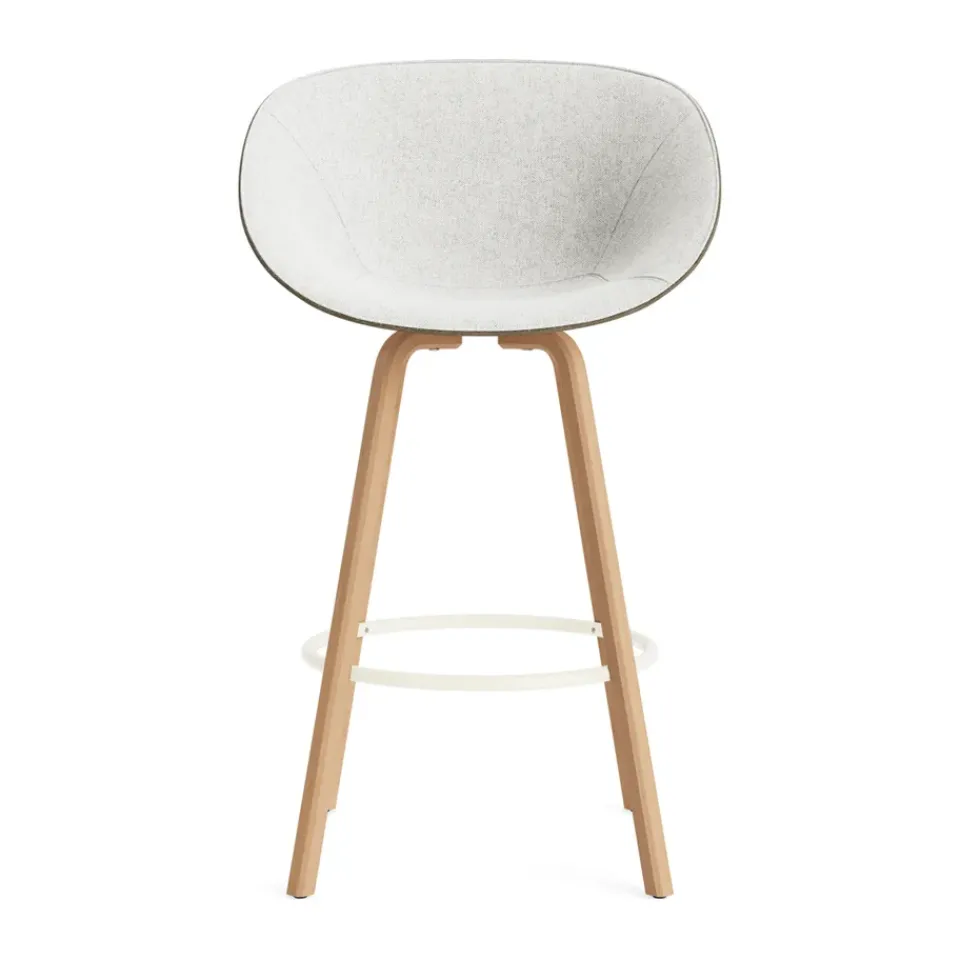 Silla asiento tapizado Mat Bar Armchair 75 cm, Hallingdal 110-seaweed-beech-cream steel*Normann Copenhagen Clearance