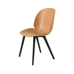 Silla Beetle plástico, Amber brown, patas negras*GUBI Discount