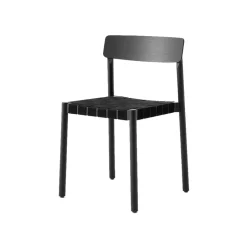 Silla Betty TK1, Black, asiento de banda de lino trenzada*&Tradition Sale