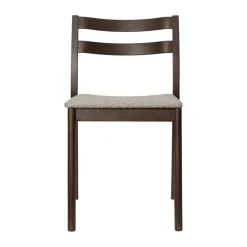 Silla Boda, Asiento tapizado rugged bouclé, roble teñido oscuro-natural*Ferm Living Discount