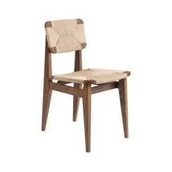Silla C-Chair, American walnut, asiento y respaldo trenzado natural*GUBI Outlet
