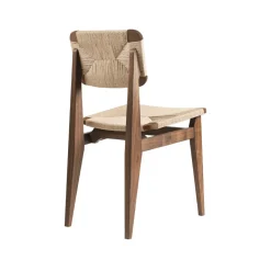 Silla C-Chair, American walnut, asiento y respaldo trenzado natural*GUBI Outlet