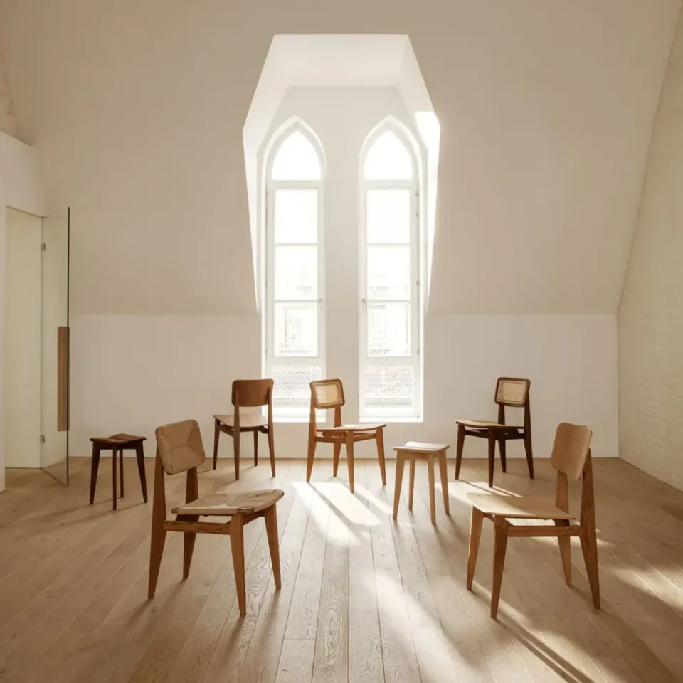 Silla C-Chair, Oak oiled, asiento y respaldo trenzado natural*GUBI New