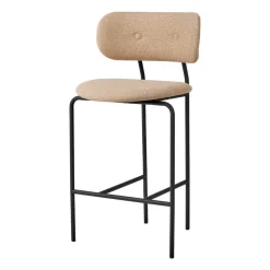 Silla Coco counter chair fully upholstered, Around bouclé 004-black*GUBI Outlet
