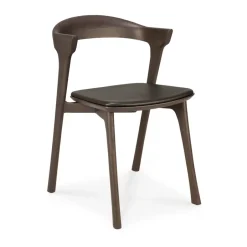 Silla con asiento de cuero Bok , Roble tintado -cuero*Ethnicraft Online