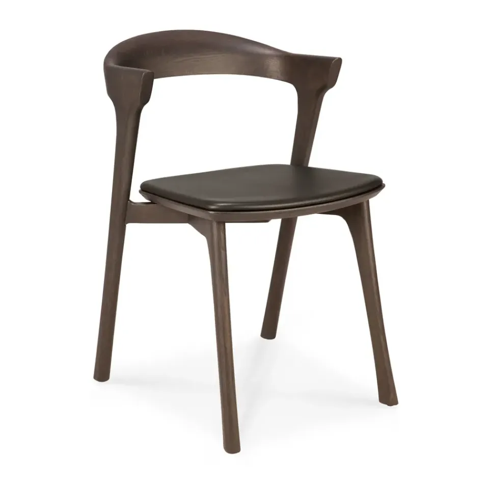 Silla con asiento de cuero Bok , Roble tintado -cuero*Ethnicraft Online