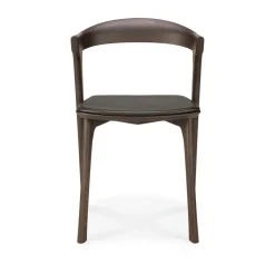 Silla con asiento de cuero Bok , Roble tintado -cuero*Ethnicraft Online