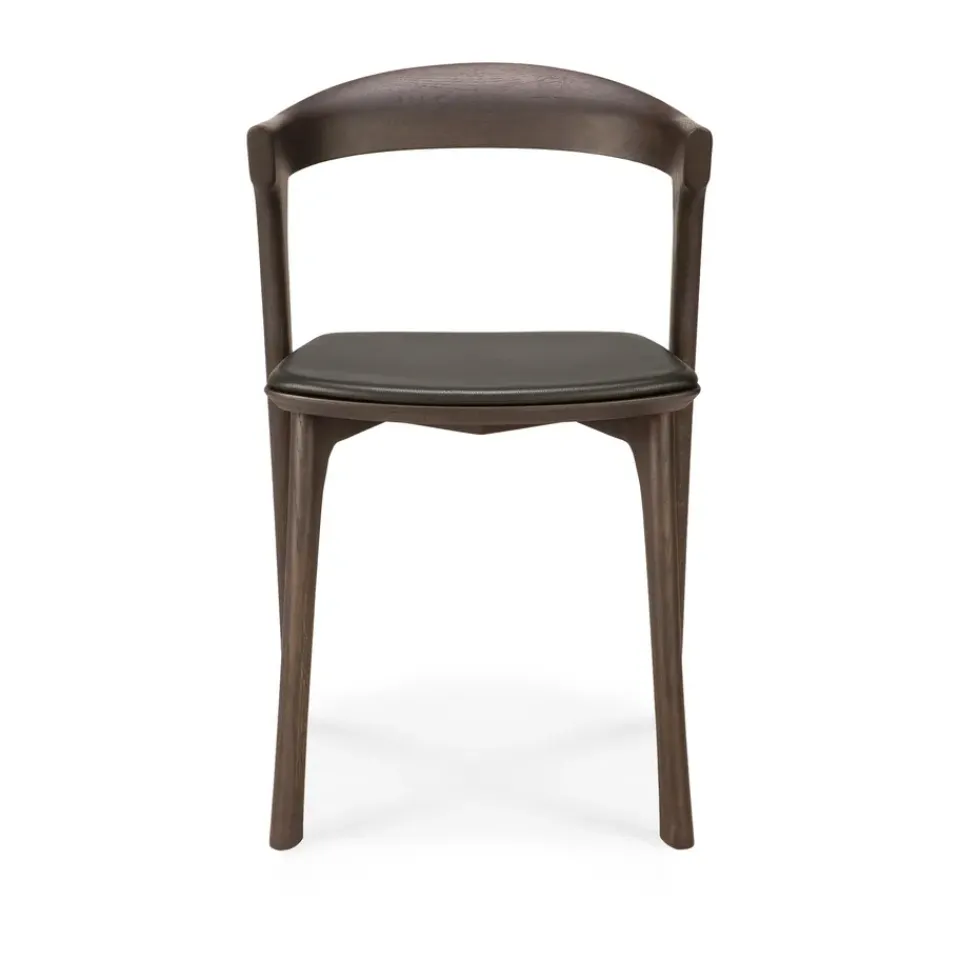 Silla con asiento de cuero Bok , Roble tintado -cuero*Ethnicraft Online