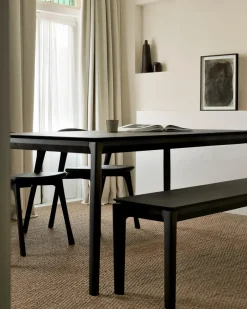 Silla con asiento de cuero Bok , Roble tintado -cuero*Ethnicraft Online