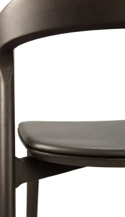 Silla con asiento de cuero Bok , Roble tintado -cuero*Ethnicraft Online