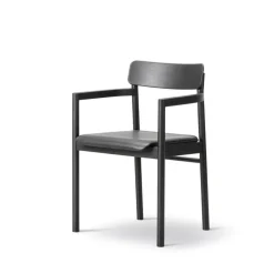 Silla con brazos Post 3446 , Piel premium 88- barnizado roble*Fredericia Furniture New