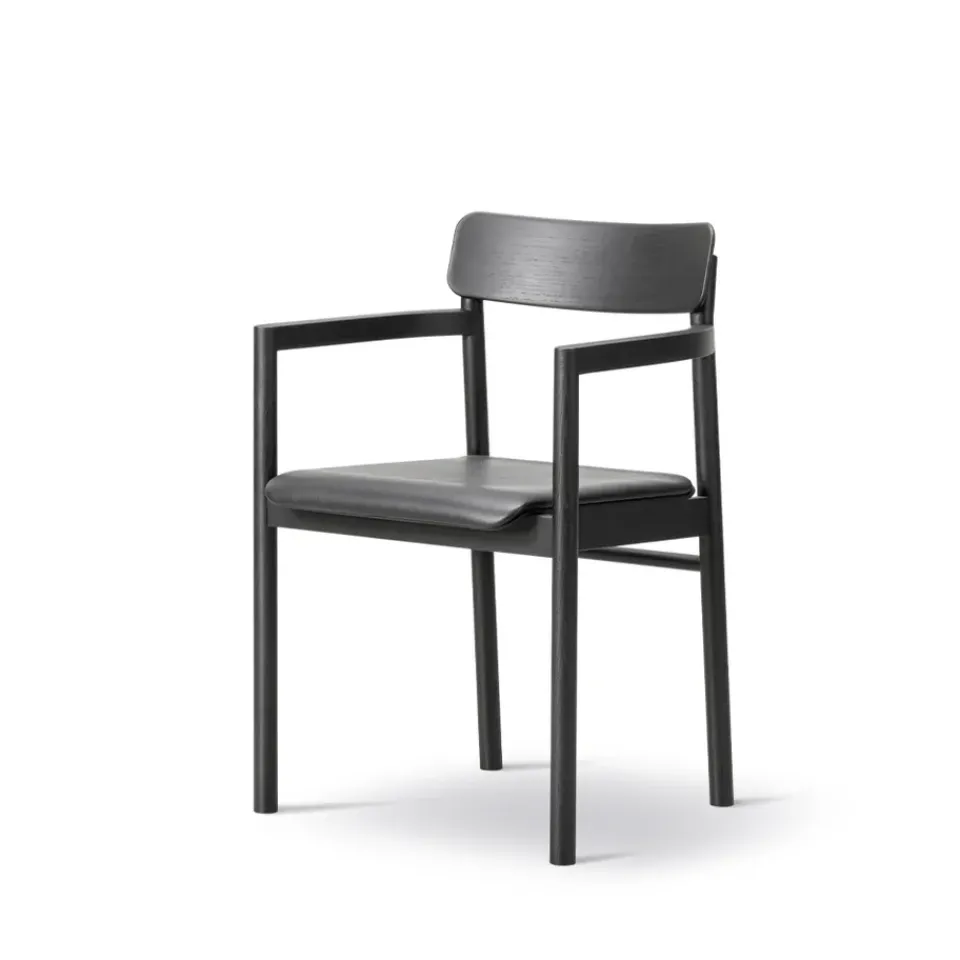 Silla con brazos Post 3446 , Piel premium 88- barnizado roble*Fredericia Furniture New