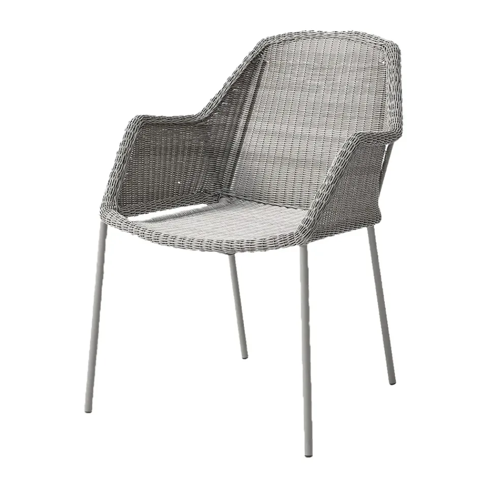 Silla con reposabrazos apilable Breeze weave, Taupe*Cane-line New