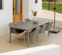 Silla con reposabrazos apilable Breeze weave, Taupe*Cane-line New