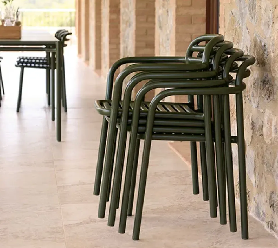 Silla con reposabrazos Bliss, Dark green*Cane-line Online