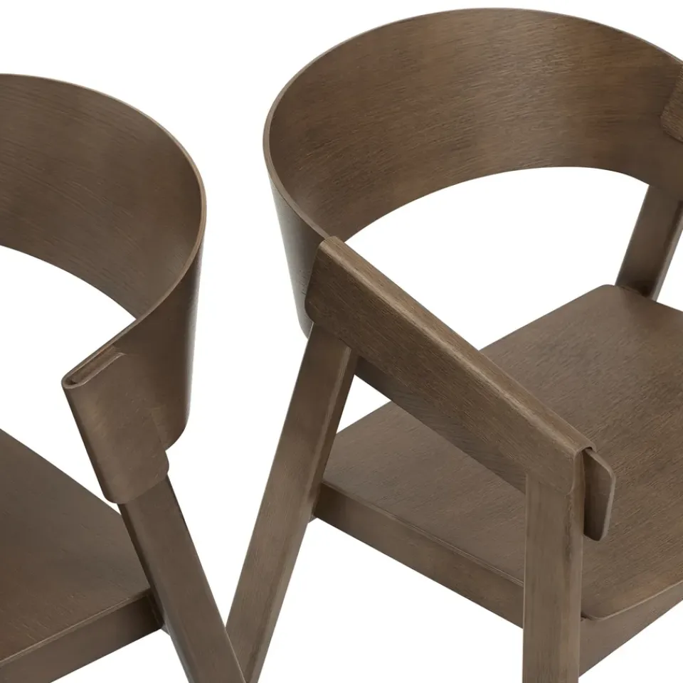 Silla con reposabrazos Cover, Stained dark brown*Muuto Hot