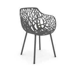 Silla con reposabrazos Forest, metalic grey*Fast Best