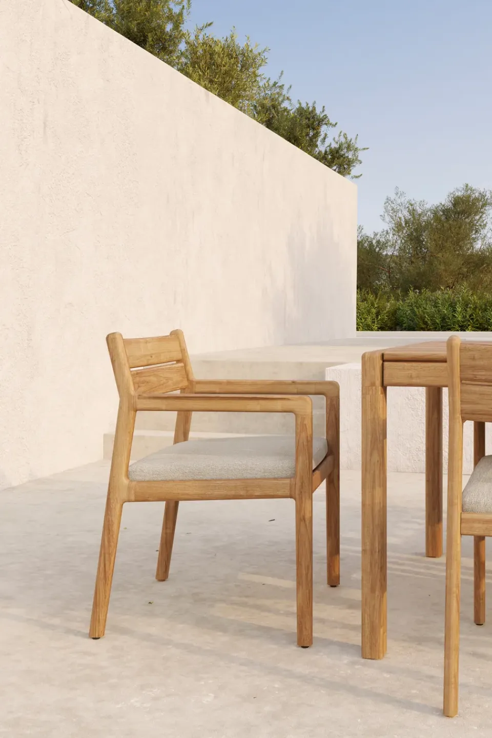 Silla con reposabrazos Jack Outdoor Dining, Natural*Ethnicraft Hot