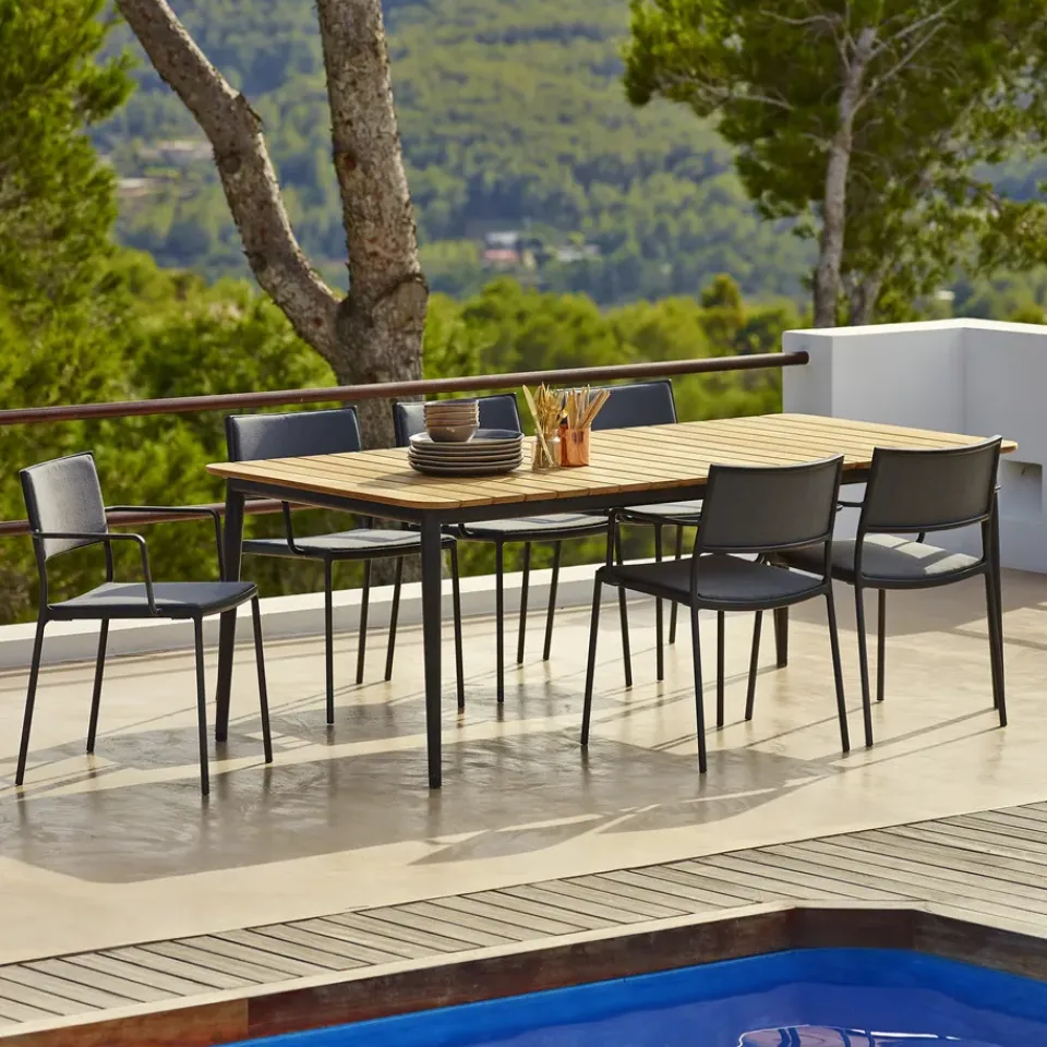 Silla con reposabrazos Less, Light grey*Cane-line Sale