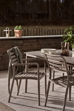 Silla con reposabrazos Messina, Taupe*1898 Clearance