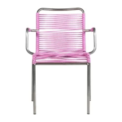 Silla con reposabrazos Mya Spaghetti, Pink*Fiam New