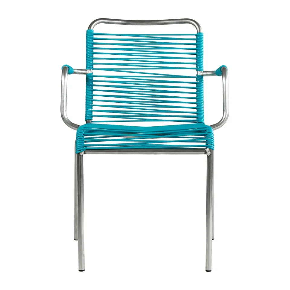 Silla con reposabrazos Mya Spaghetti, Turquo*Fiam