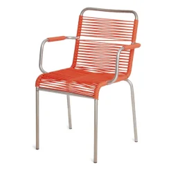 Silla con reposabrazos Mya aluminio, Orange*Fiam Online