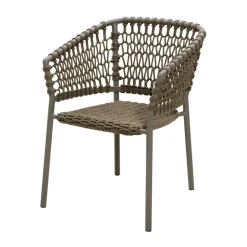 Silla con reposabrazos Ocean soft rope, Taupe*Cane-line