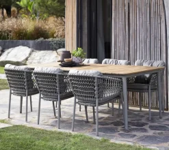 Silla con reposabrazos Ocean soft rope, Taupe*Cane-line
