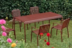 Silla con reposabrazos Palissade, Iron red*HAY New