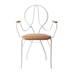 Silla con reposabrazos Pia, Soporte de acero lacado - roble aceitado*Gärsnäs Sale