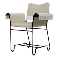 Silla con reposabrazos Tropique con flecos, Black-Leslie 12*GUBI Hot