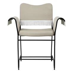 Silla con reposabrazos Tropique con flecos, Black-Leslie 12*GUBI Hot
