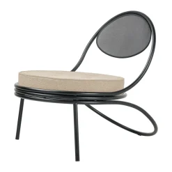 Silla Copacabana Outdoor Lounge Chair con asiento tapizado, Lorkey limonta 41-patas negras*GUBI New