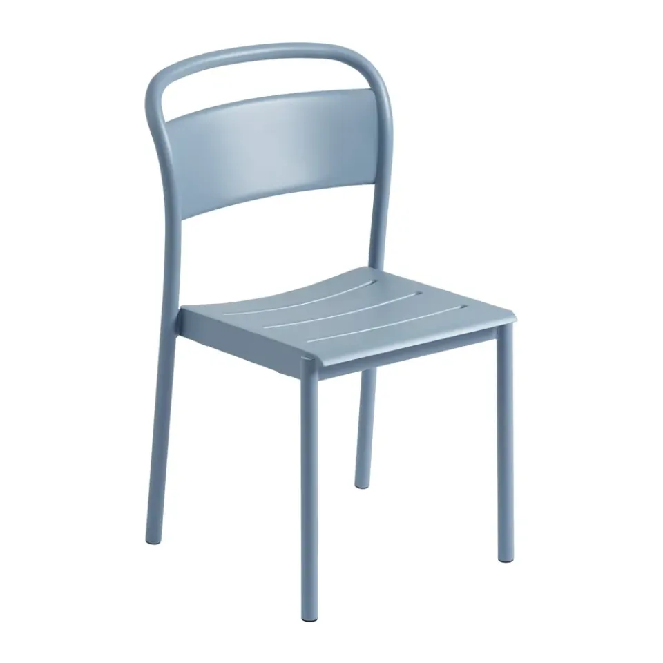 Silla de acero Linear steel side chair, Pale blue*Muuto Discount