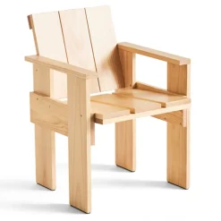 Silla de comedor Crate con reposabrazos en pino lacado, Pino lacado al agua*HAY Sale