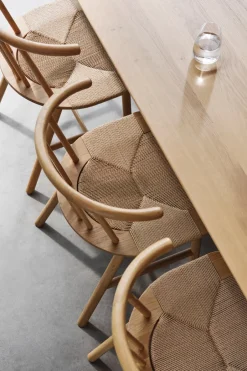 Silla de comedor VIOR asiento trenzado, Roble lacado-natural*NJRD Sale