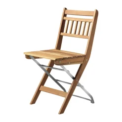 Silla de exterior M23 Lilleø, Teak-acero inoxidable*FDB Møbler Online