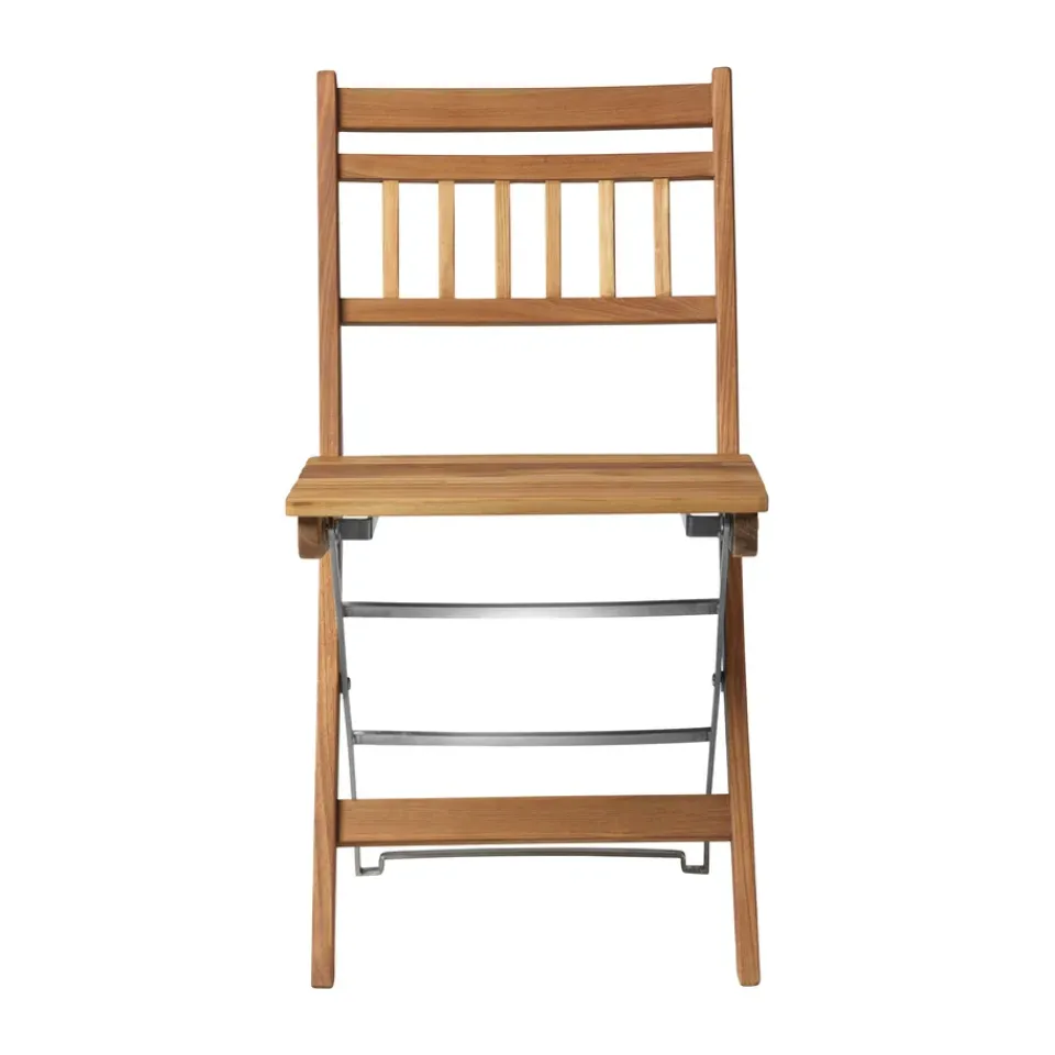 Silla de exterior M23 Lilleø, Teak-acero inoxidable*FDB Møbler Online
