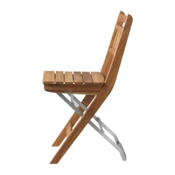 Silla de exterior M23 Lilleø, Teak-acero inoxidable*FDB Møbler Online