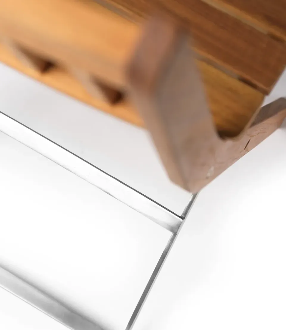 Silla de exterior M23 Lilleø, Teak-acero inoxidable*FDB Møbler Online