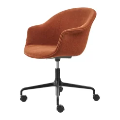 Silla de oficina Bat Meeting Chair completamente tapizada, Belsuede special fr dedar 133-patas negras*GUBI Best