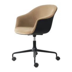 Silla de oficina Bat Meeting Chair tapizado frontal, Dandy 905 dune-black-black*GUBI Outlet