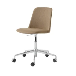 Silla de oficina Rely HW30, Tela re-wool 458 , base de aluminio*&Tradition Hot