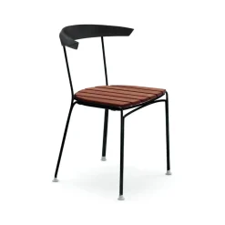 Silla Dover, Caoba aceitado, soporte negro*Byarums bruk Outlet