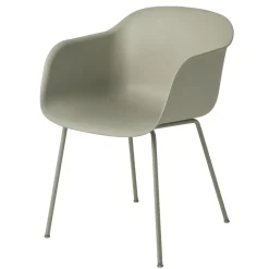 Silla Fiber chair con reposabrazos, Dusty green-Green (plástico)*Muuto New
