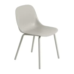 Silla Fiber Outdoor side chair con patas de acero, Grey*Muuto New