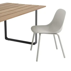 Silla Fiber Outdoor side chair con patas de acero, Grey*Muuto New
